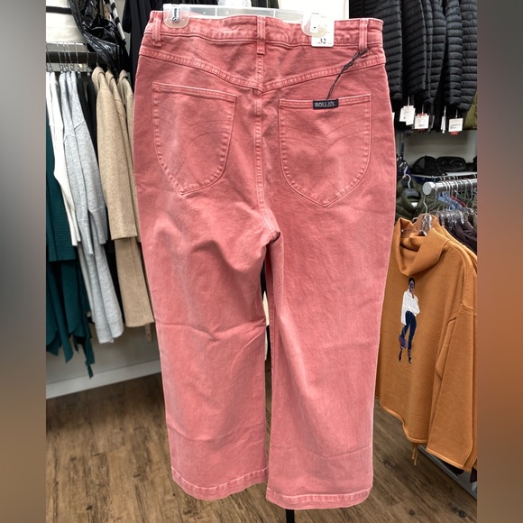 Rollas High Rise Wide Leg Sailor Rose Jean BNWT - Picture 11 of 11